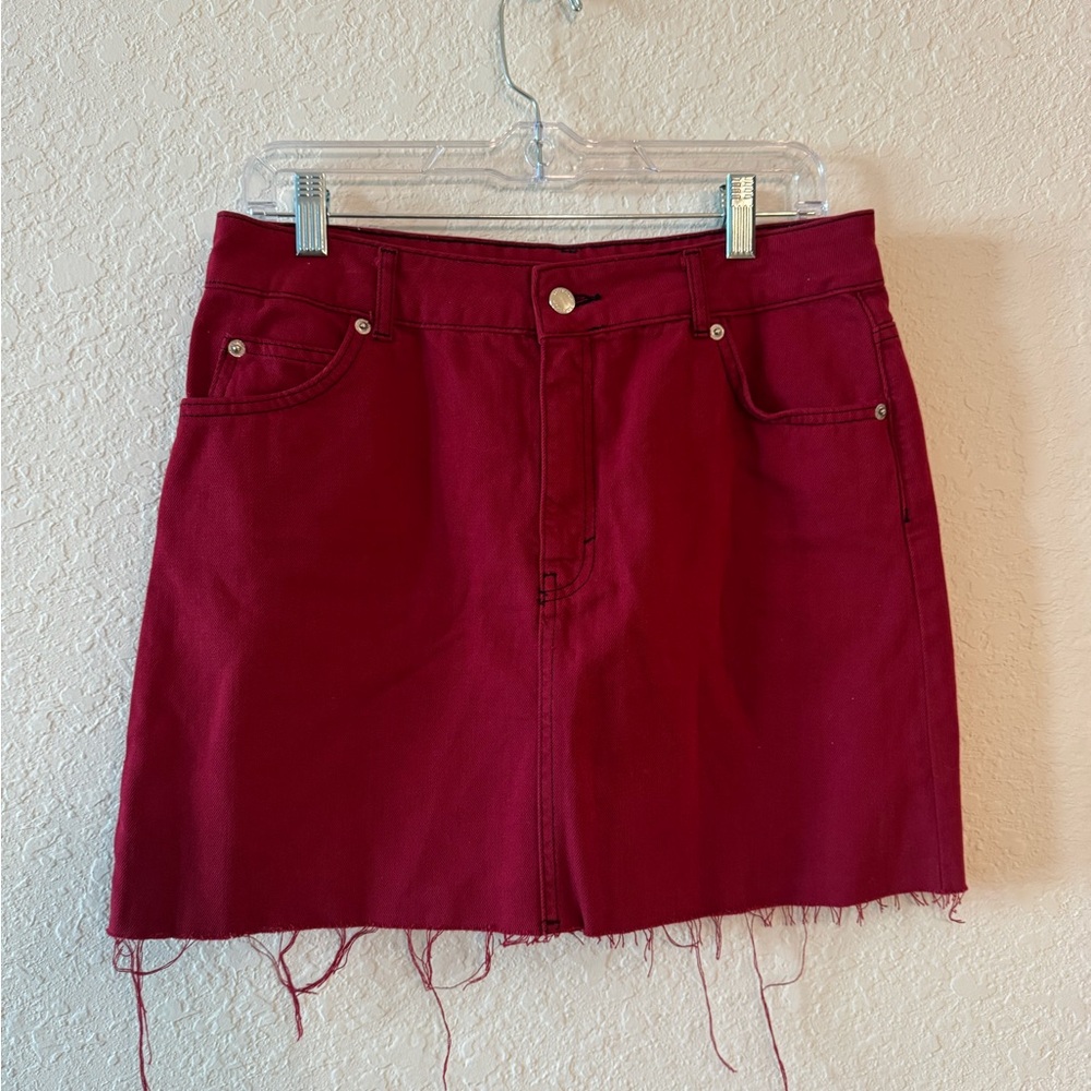 Red denim Nordstrom skirt